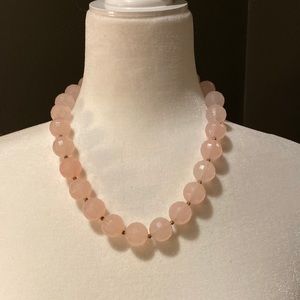 Pink oversized bead necklace